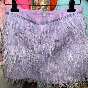 Lavender Feather Trim Skirt - Queen of Sparkles
NWT